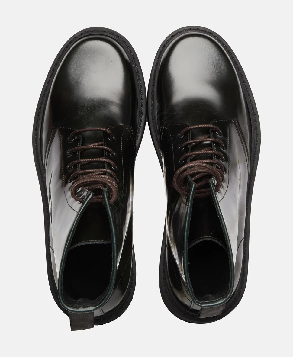 Snow boots in leather made in italy boot artisanal private label oem customization leather shoes factory italian style
