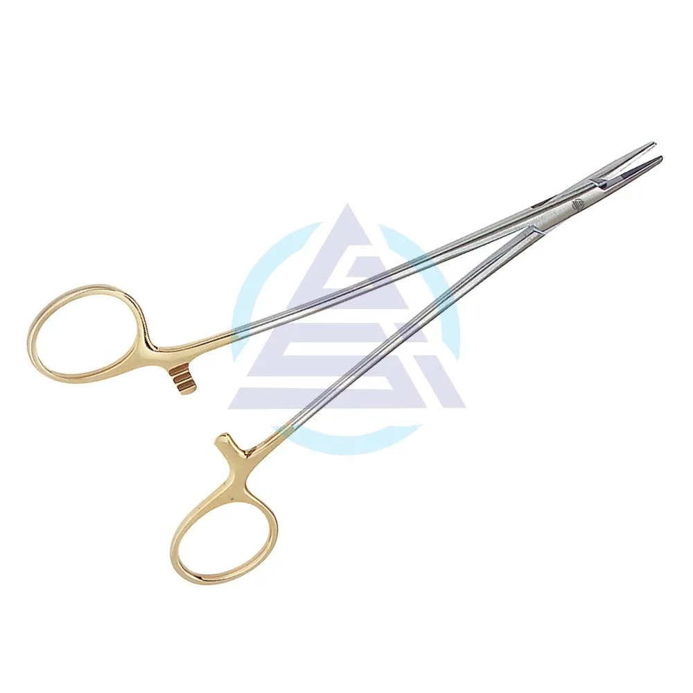 Хирургический Держатель для игл из дерева TC с золотой ручкой 20 см | Хирургические медицинские инструменты оптом Щипцы хранения