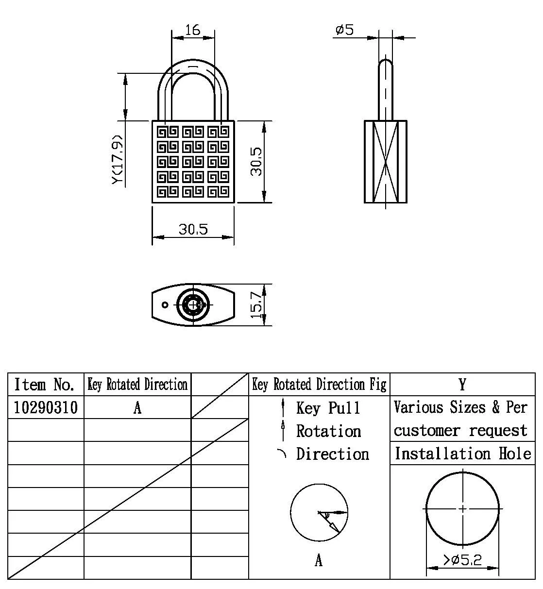 Factory Direct Sale Outdoor Sample Available Cheap Price Safety Pad Lock