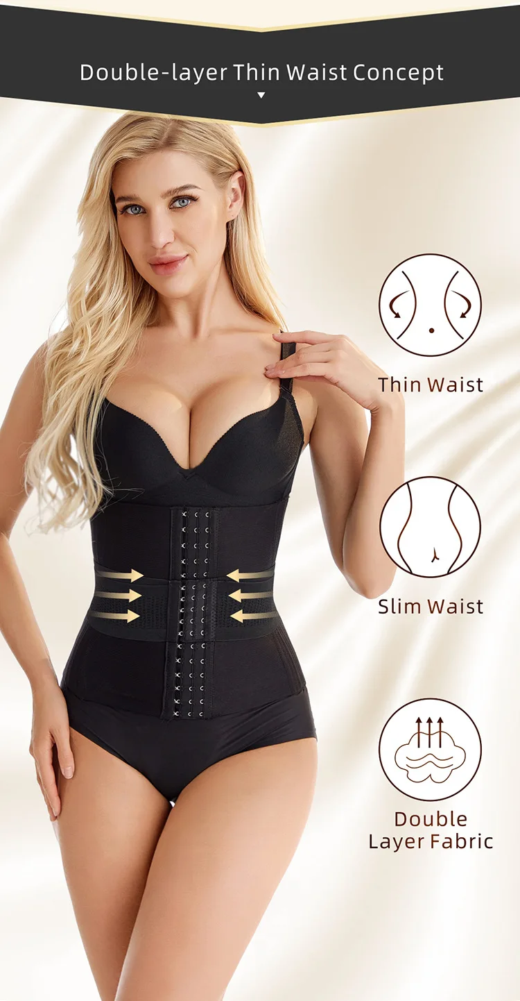 High waist body sculpting belt 16 steel bone corset body shaper sports shaping belt