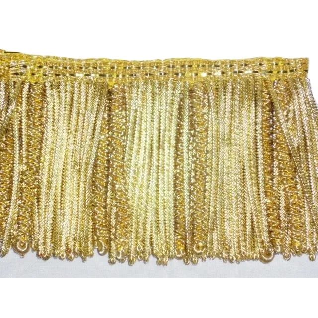OEM Handmade Gold Bullion Fringes Customized Golden Silver Bullion Fringe in Bright Gold or Silver Decorative for Robe