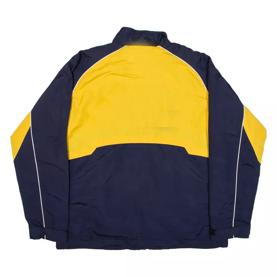 Blue Yellow Track Jacket Jogging Sporting Jacket Suitable Youth Wholesale Lightweight Slim Fit Track Jacket