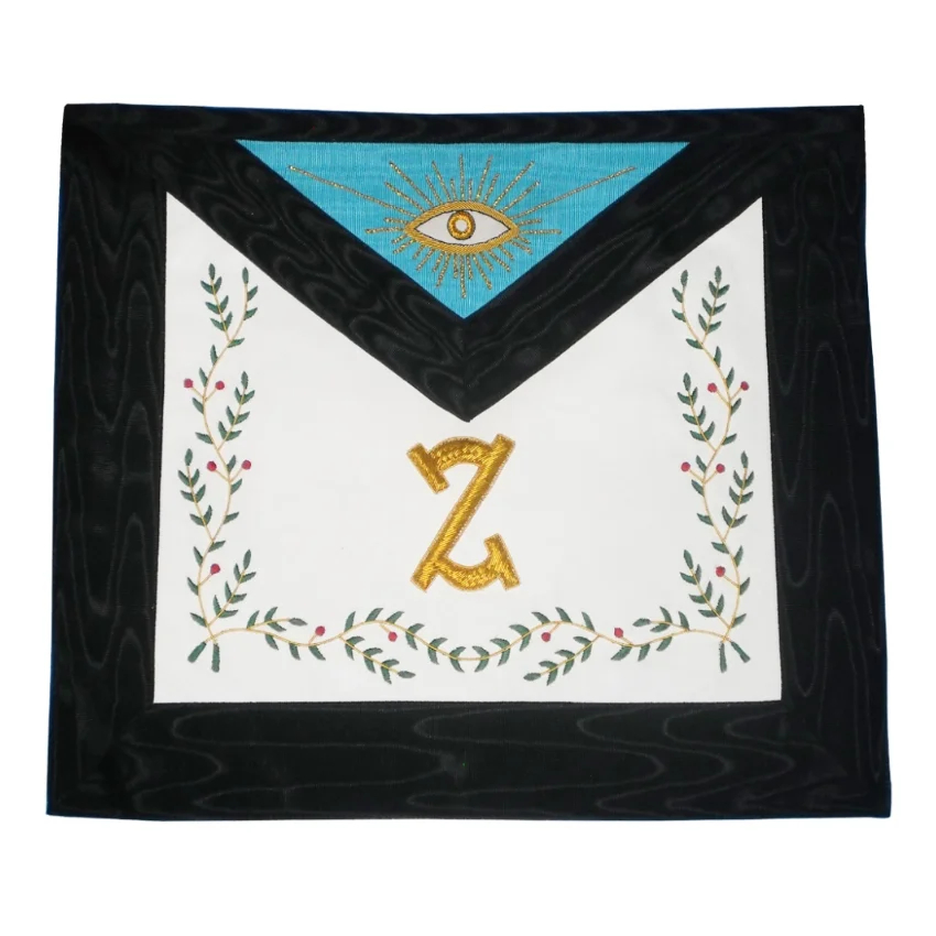 Masonic Apron and Collar Set Embroidery Satin Scottish Rite degree Crafts Badges from Pakistan