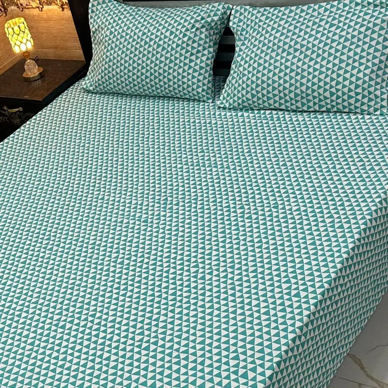 2023 Ssumaira Collection Premium Packaging 100% Pure Cotton Printed Bedsheets King Size Fitted Sheet for Hotels Latest Quality