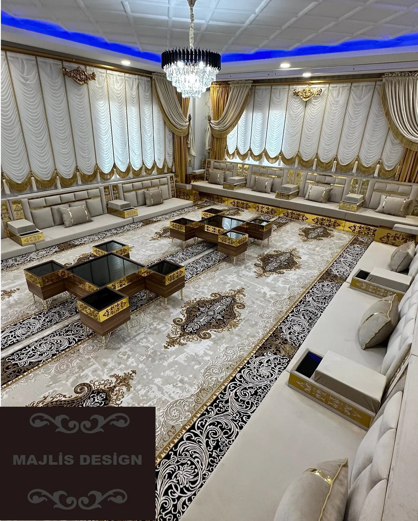 Arabic Majlis  Moroccan Majlis  Majlis Design   |  Customization Possible   L Shaped Arabic Floor Sofa Set    U Shaped Arabic