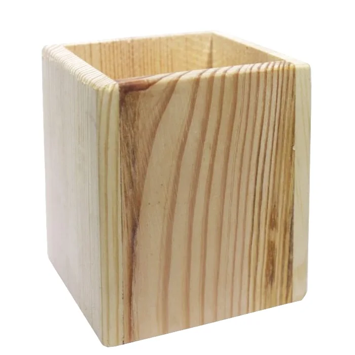 Hot Selling Product Table Top Decor Pen Storage Holder Stands Daily Usage Sustainable Wooden Pen Pencil Holder Case