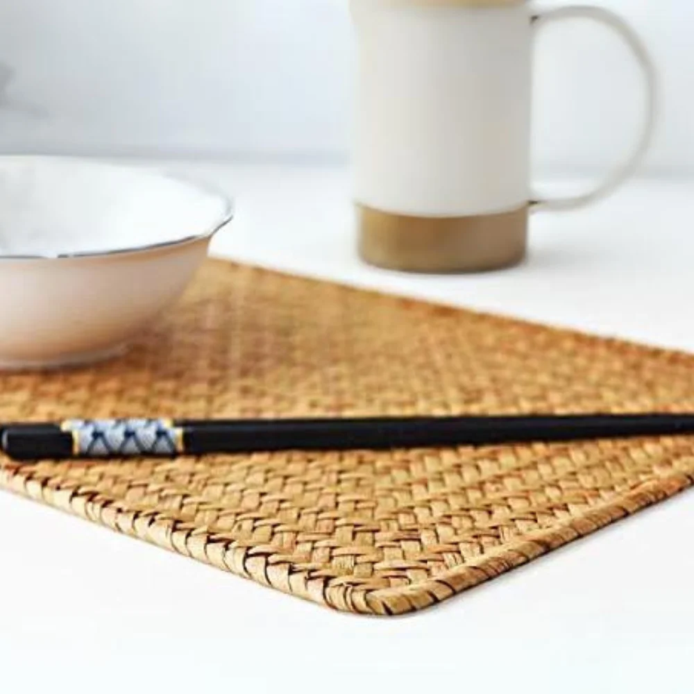Sedge seagrass Placemat Handmade Rectangle Woven Seagrass Placemats Wholesale wicker placemats and charger