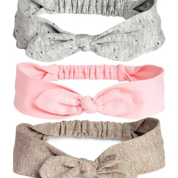 GOTS Certified  Baby Hair Accessories Head Wraps Hair Band Infant Newborn Cotton Headbands for Baby Girls