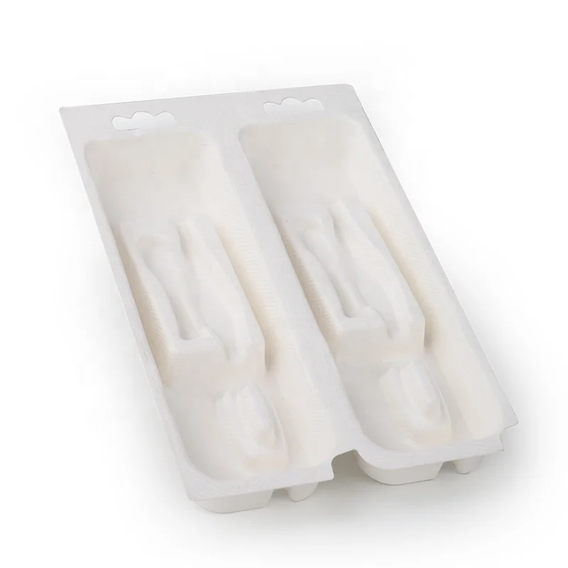 Biodegradable bagasse Pulp Molded Electrical packaging Paper Packaging pulp moulded Tray sustainable packaging brands