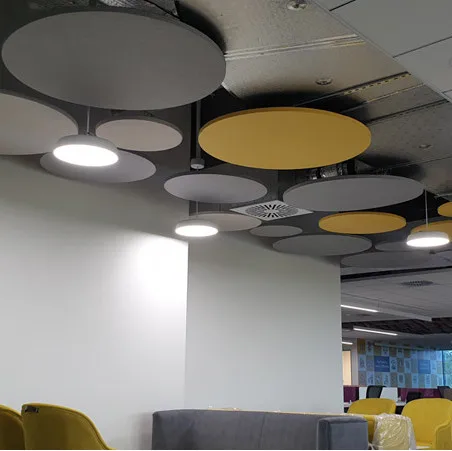 Fiberglass Ceiling  Fiberglass Acoustic Panel Round Ceiling Tiles