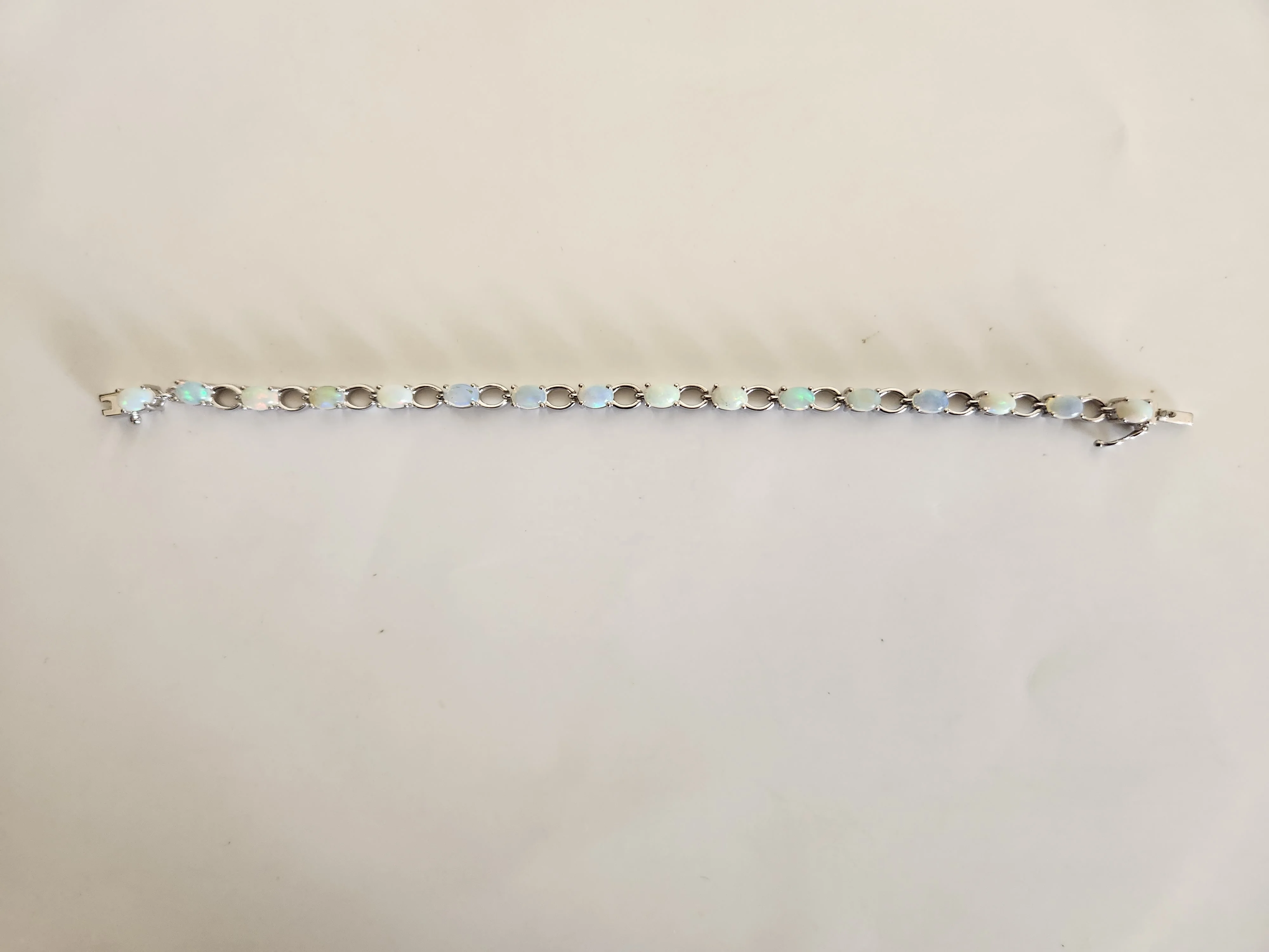Genuine Opal Bracelets of White Natural Opal Gemstones 925 Silver Bracelets 925 Sterling Silver Female Jewelry