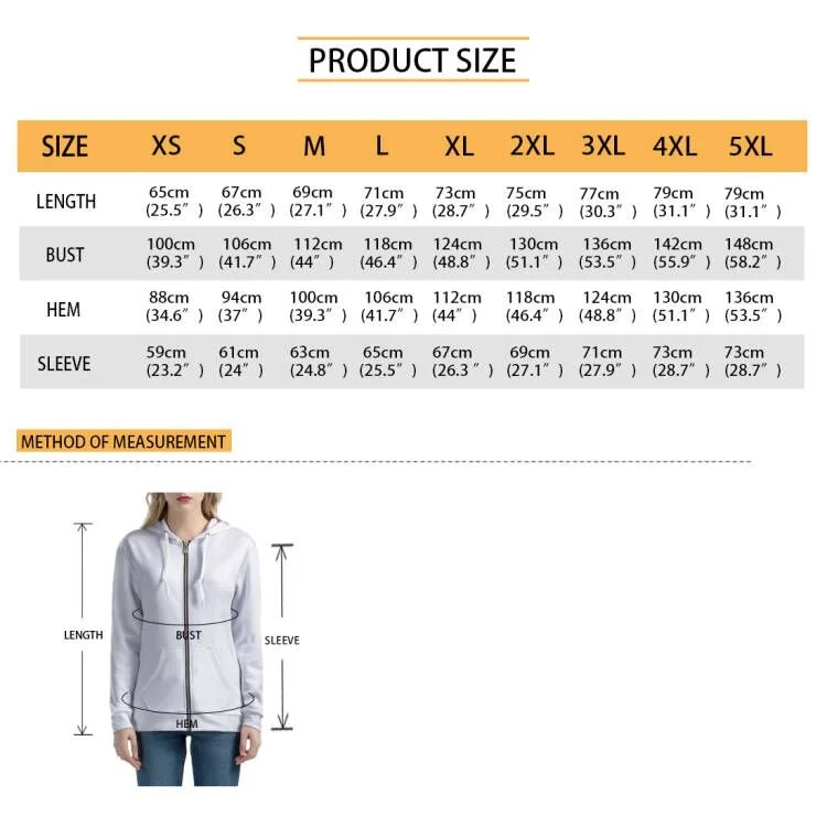 Sublimated printed Womens Hoodie zipper custom made Oversized Zipper hoodies Sweatshirt Heavy Cotton made zipper  Hoodie