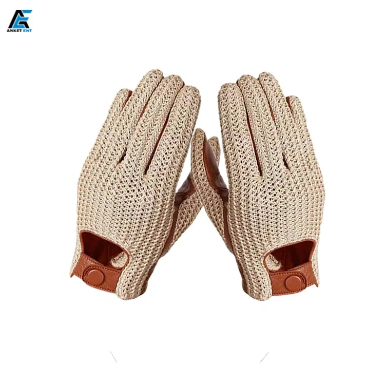 Latest Design Customized Logo Printing High Quality Wholesale 2022 Leather Material Driving Gloves For Adults