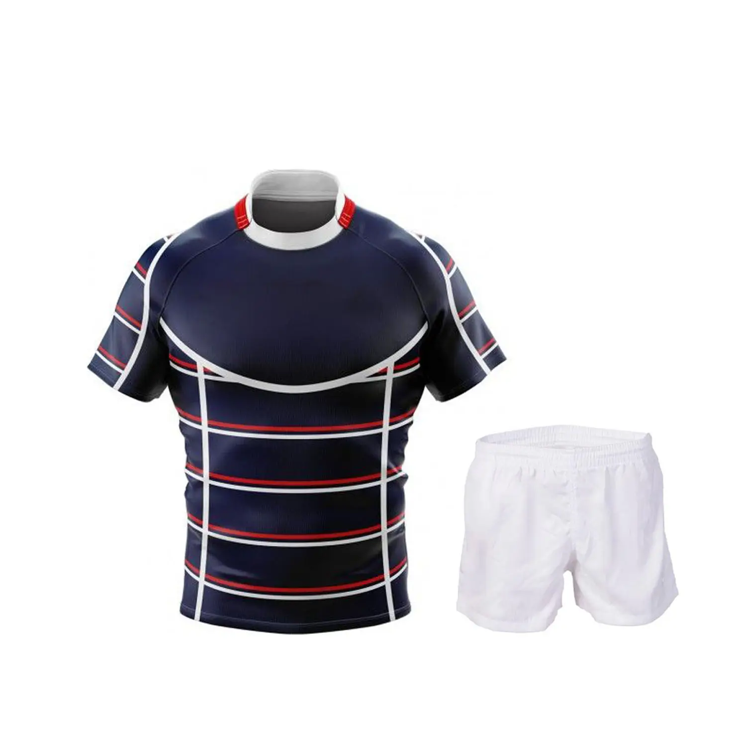High Quality 100% Polyester Rugby Uniform With Custom Team Logo New Arrival Rugby Uniform High Quality Rugby Uniform