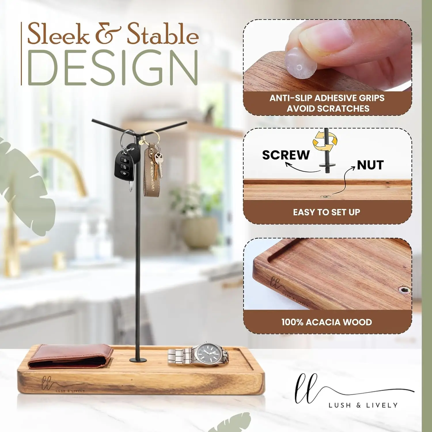 Банановый держатель современный банан Вешалка дерево стенд крюк для кухни столешницы