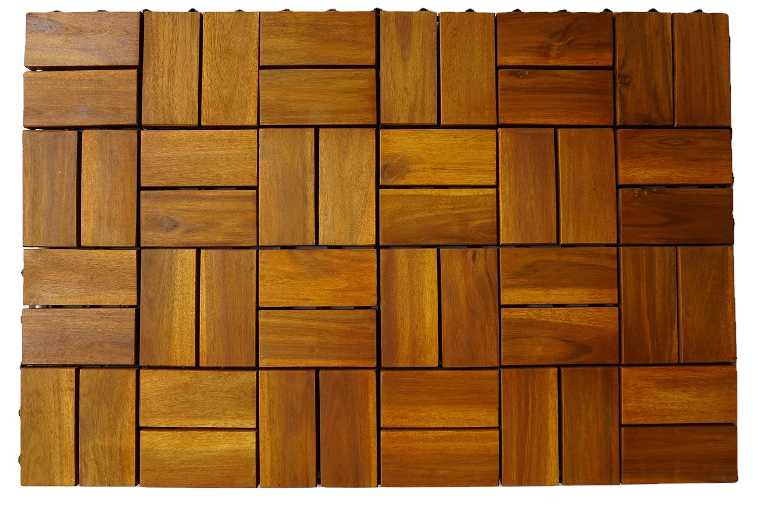 Hot Sales Acacia WPC Decking Tiles Wood Flooring High Quality for Indoor Outdoor Flooring 18 Slats