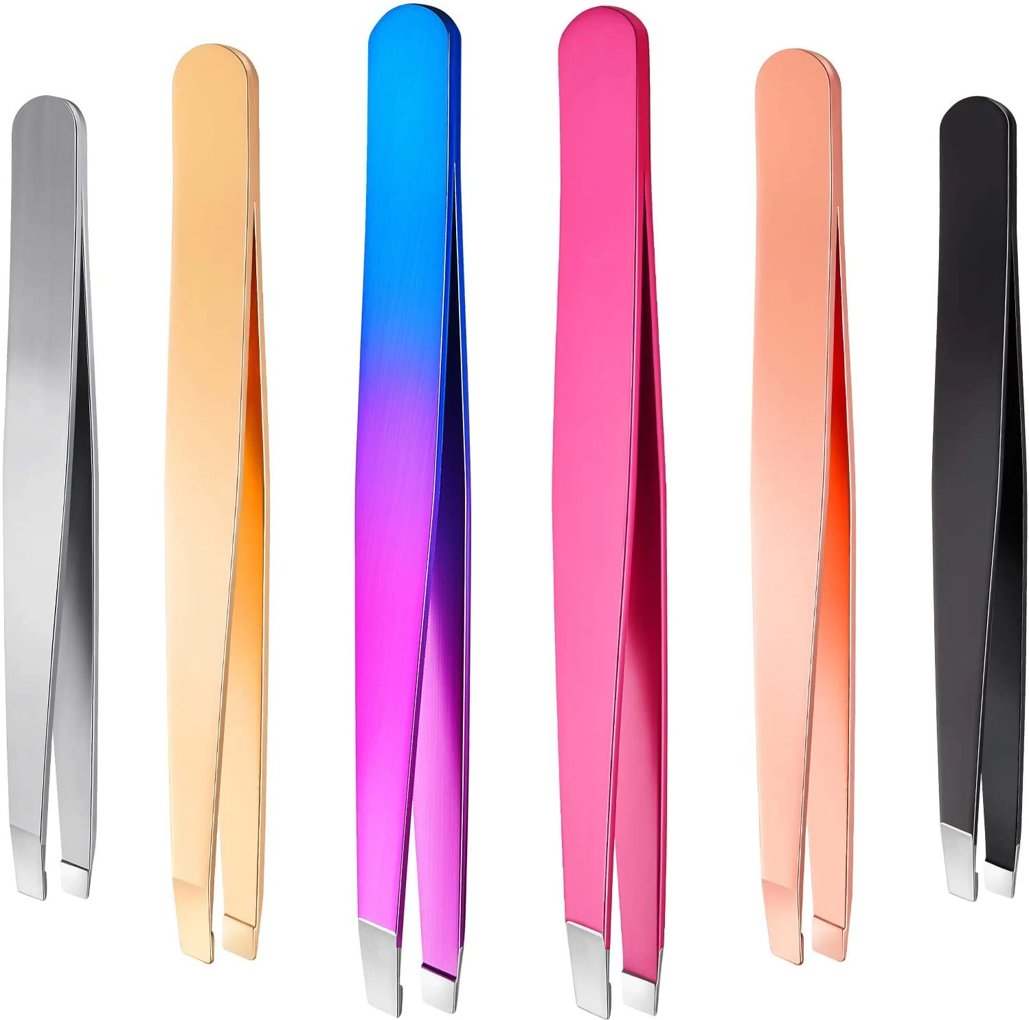 Multi Colors Stainless Steel Precision Eyebrow Trimmer Tweezers Beauty Instruments Best Quality Eyebrow Tweezers