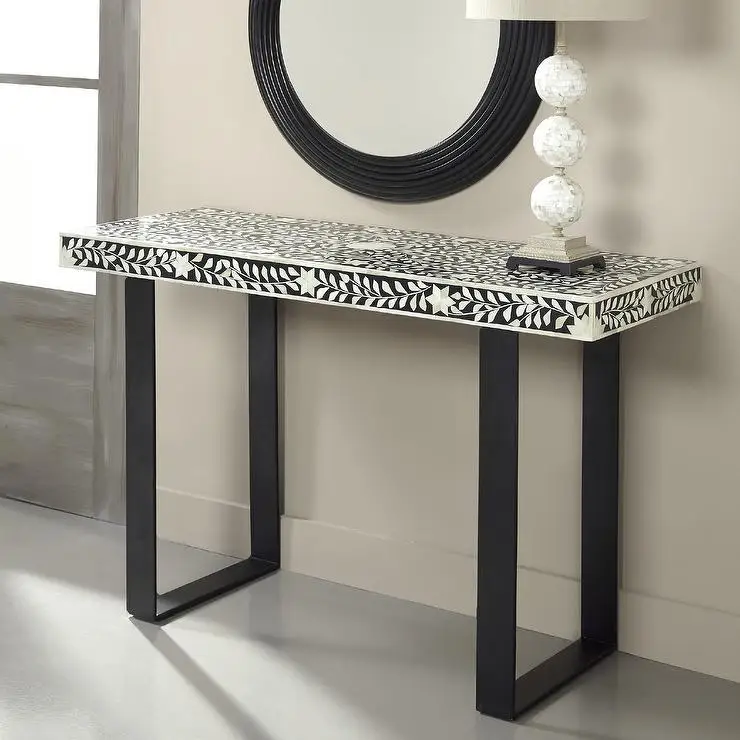 Modern Luxury Design bone inlay console table