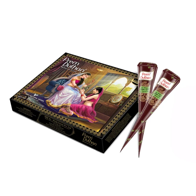 Prem Dulhan Mehandi Cone 25 gm (Pack of 12 Cones) Brown