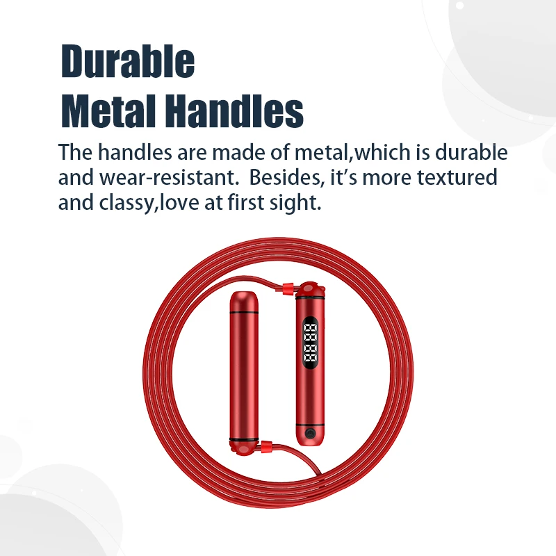 Amazon hot selling aluminum handle cordless smart jump rope buy adjustable smart skip rope With digital counter