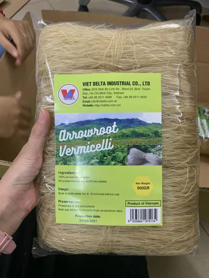 Top Sale Medium Sized Noodles/ Rice Noodle Vermicelli fast delivery - Arrowroot Vermicelli MIEN DONG Ms Sophie
