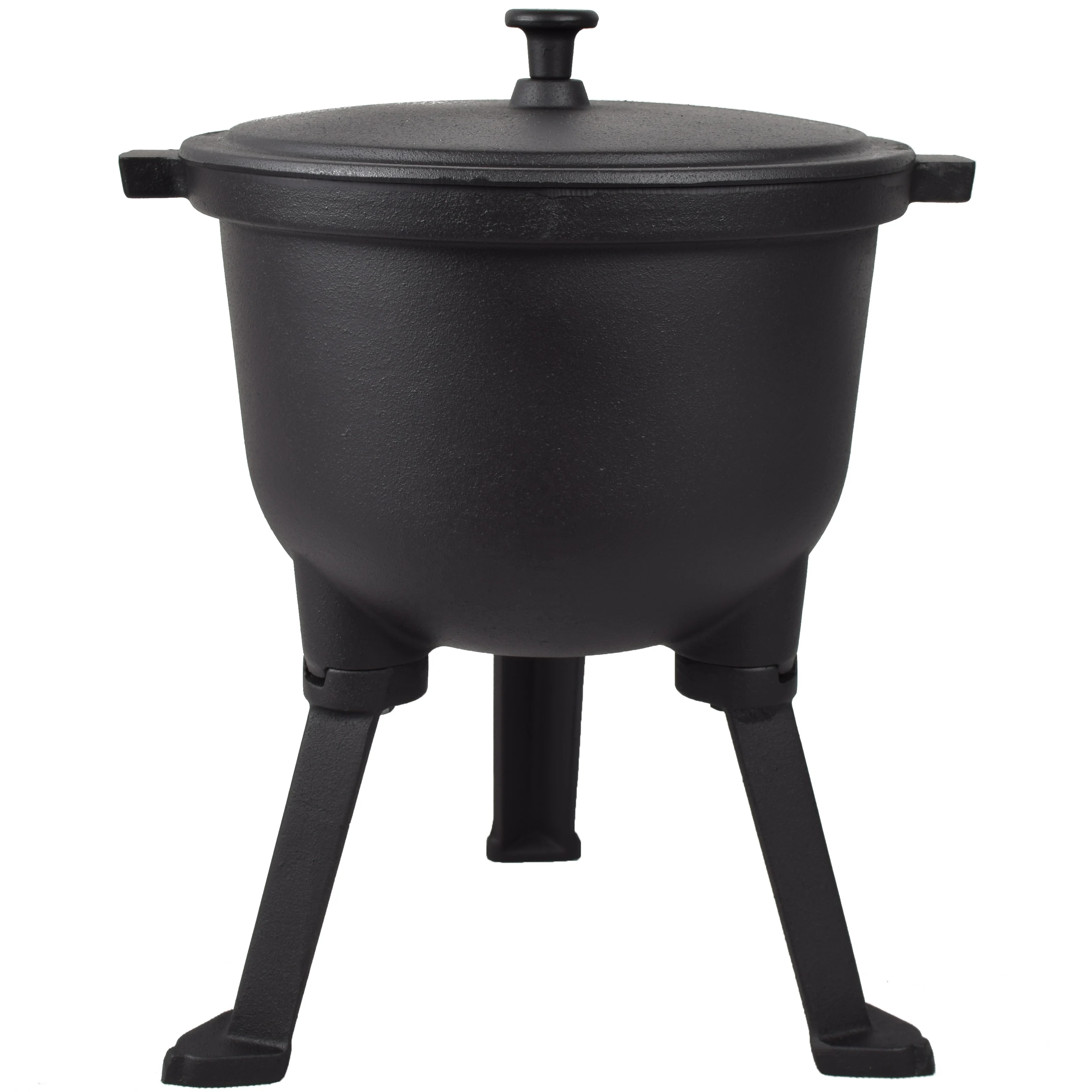 15L Preseasoned/Enameled Cast Iron Potjie Cauldron Pot South Africa Cast Iron Hunters Pot with legs over a fire or gas burner