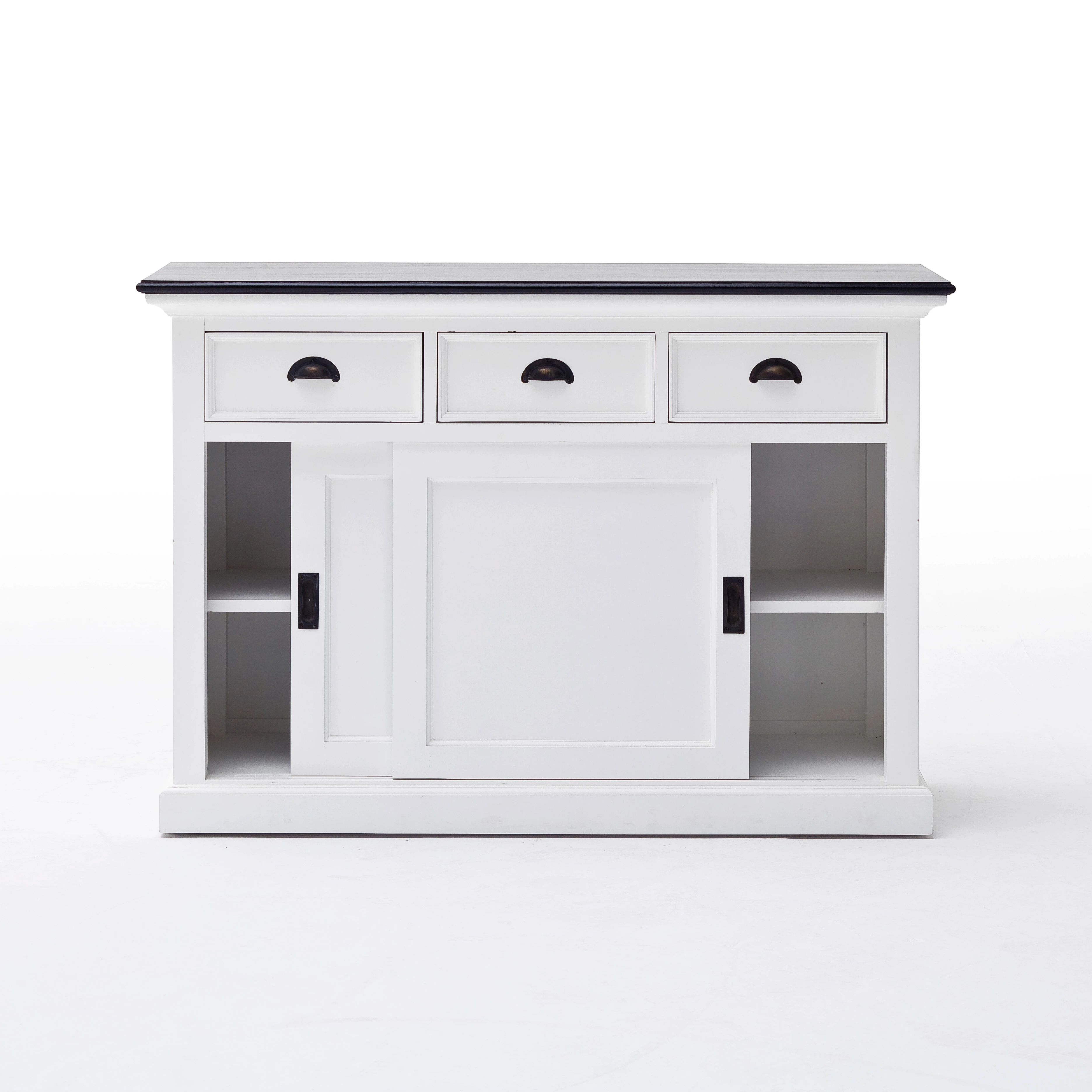 Sideboard Cabinet Buffet Cabinet Home Furniture Solid Wood Mahogany with Sliding Door White Painted Color French Furniture