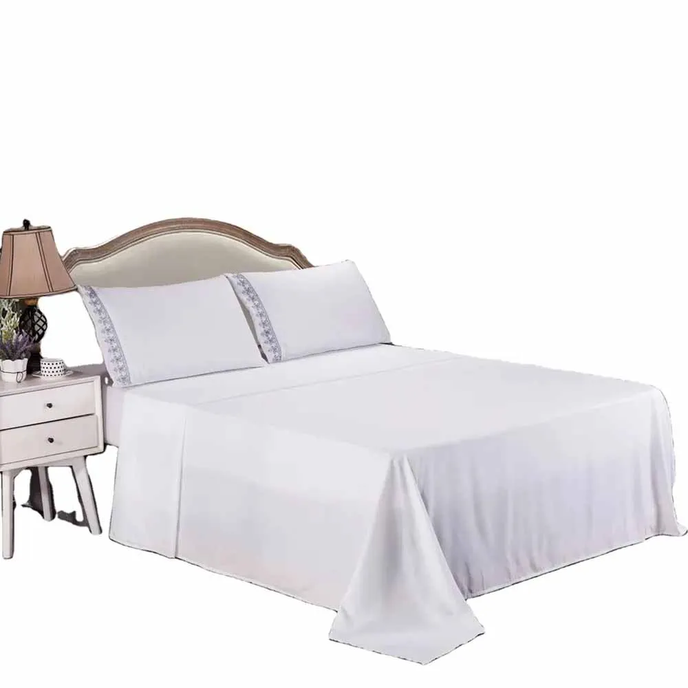 Wholesale Luxury Cooling Breathable Soft Hand Feeling Bed Sheets Set 100% Cotton Bedding Set Home Textile