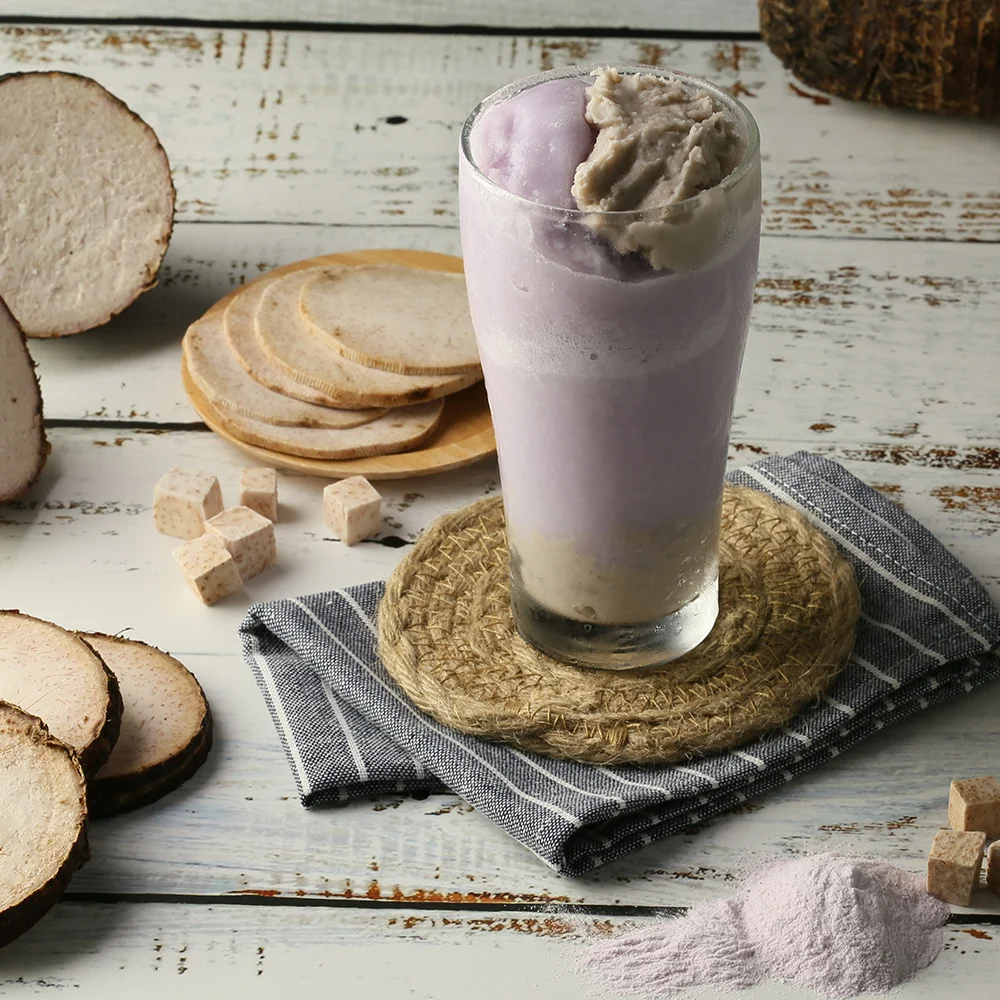 Очищенный в Тайване ароматный порошок Таро смешанный льдом