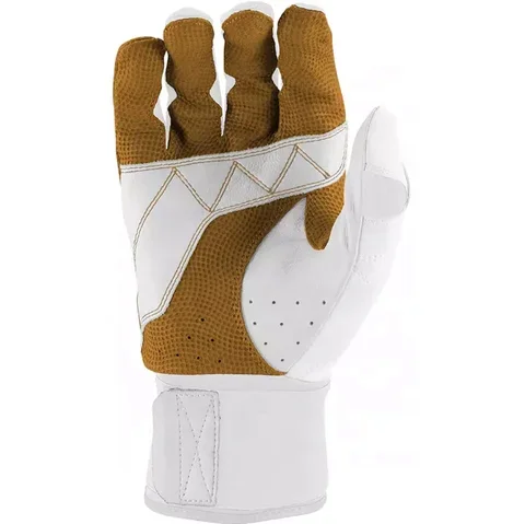 Baseball batting mitts White Soft Leather Gloves Master Black Best Wholesale Products In High Quality At Best Price