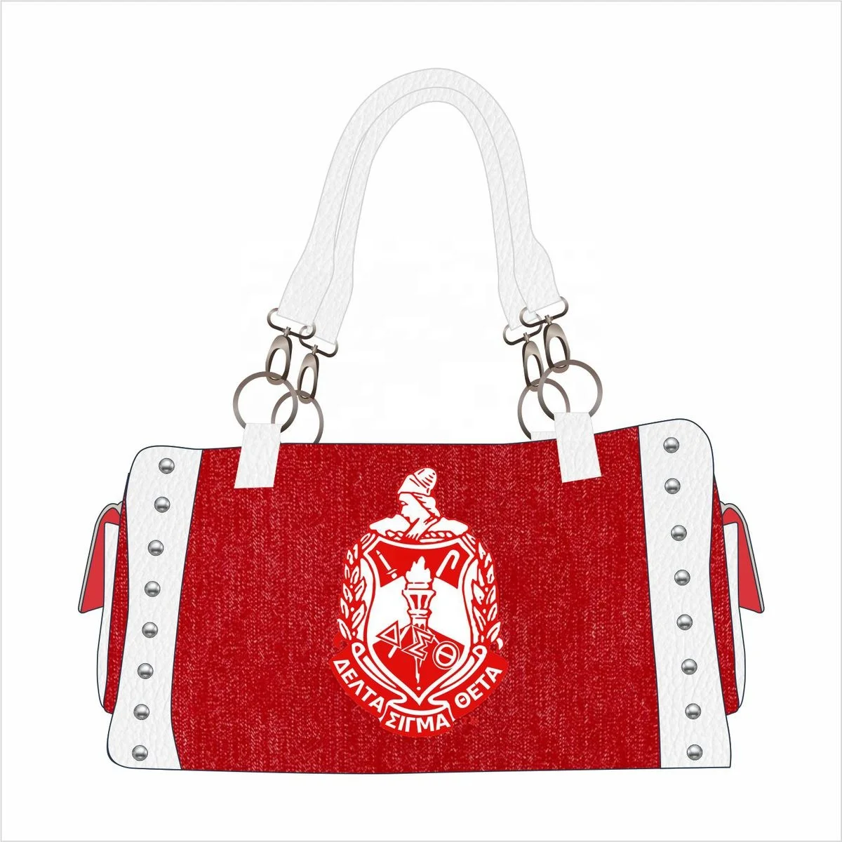 Delta Sigma Theta Synthetic Leather Duffel Bag