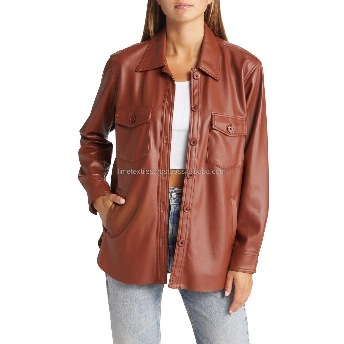 High Quality custom Long Real Leather Jacket Women Genuine Sheepskin long Leather Jackets for Ladies