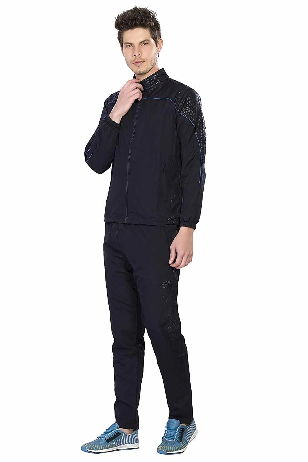 Wholesale Jogging Wear Training Gym Jogger Track Suits Custom Mens Full Zip Hooded Jogging Wear Tracksuit Men