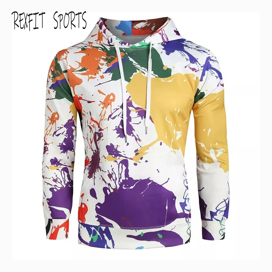 New Custom Unisex Vintage washed tie dye Hoodie Pullover Hoodie New Plus Size Winter Sublimation Hoodie