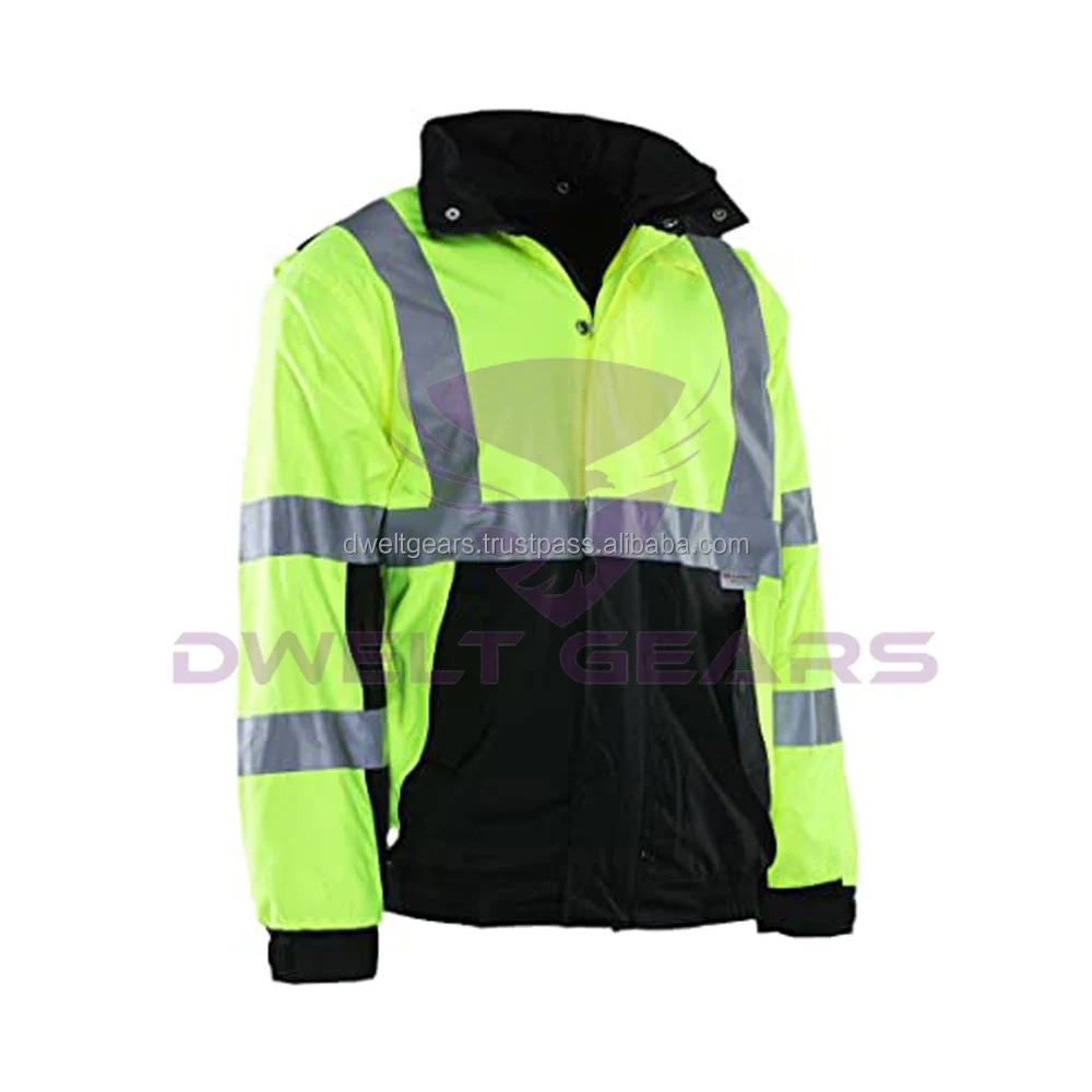 2023 Reflector Jackets Reflective Road Winter Safety Jackets For Construction with Multiple Pockets