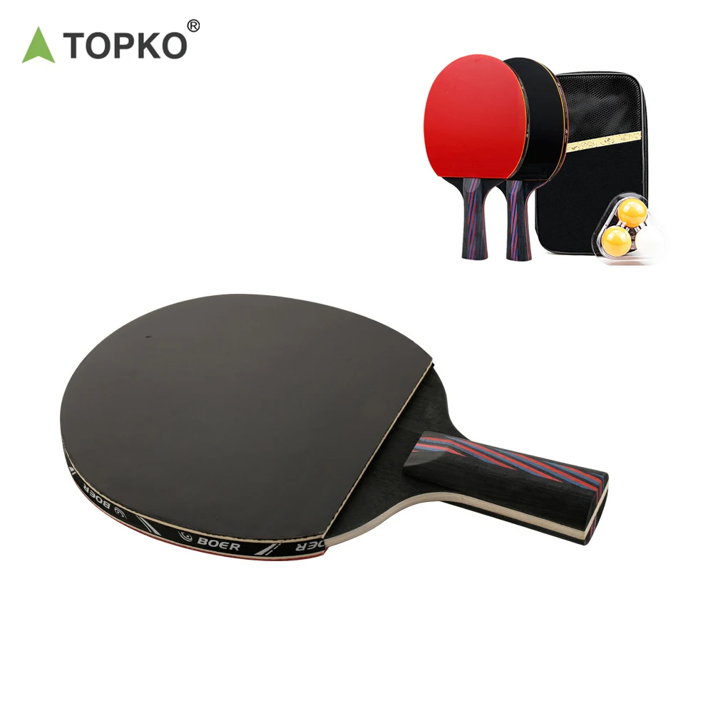 Topko High quality Professional Pingpong Paddle Table Tennis Rackets Double-Sided Reverse Tape Table Tennis bats