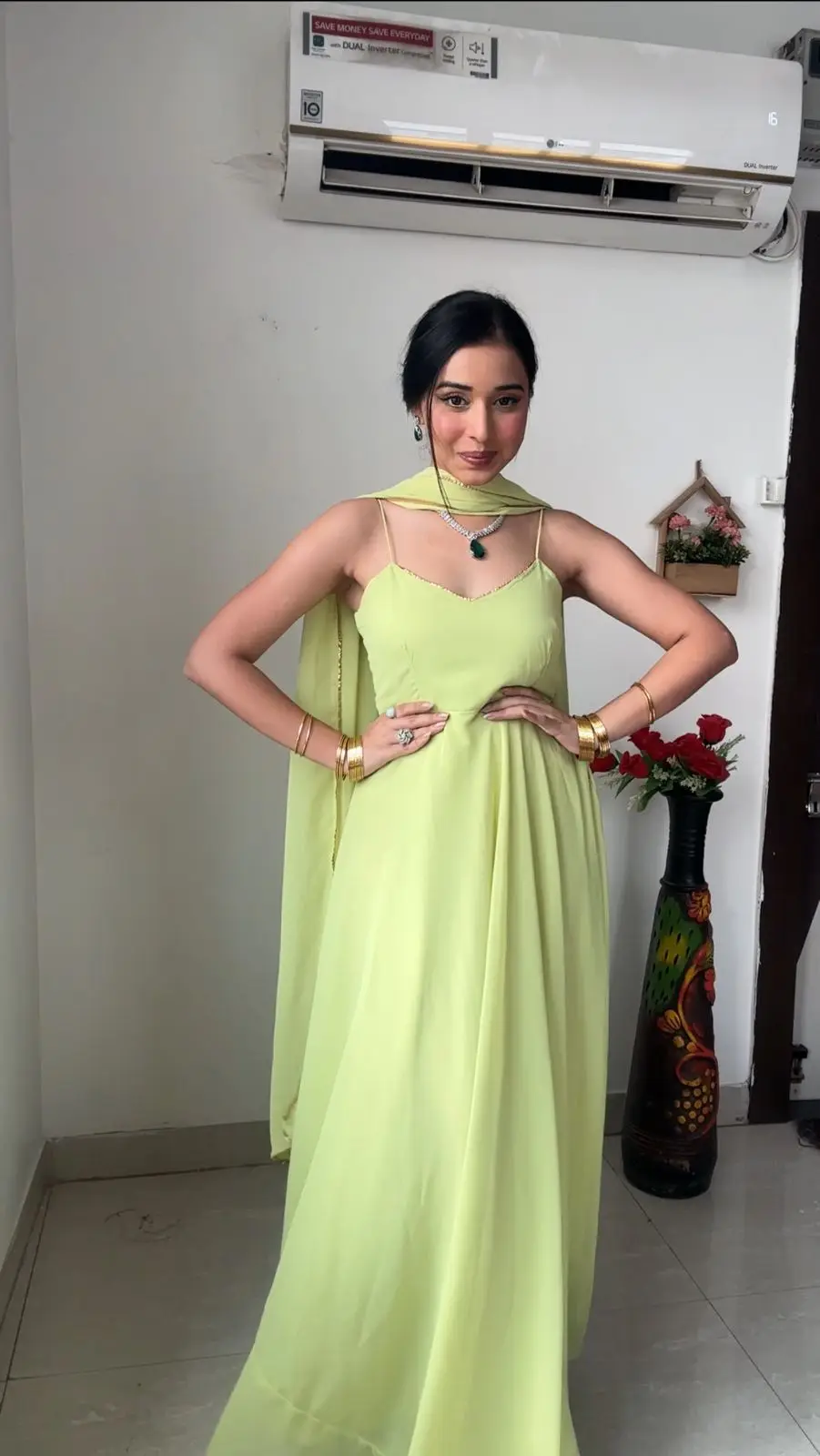 Customizable Y2K Style Georgette Gown Plain Fully Flair with Sleeves Directly Woven from India for Weddings and Work