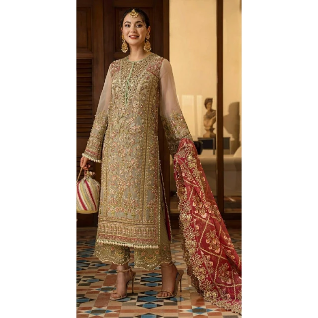 Высококачественная вышивка из жоржета