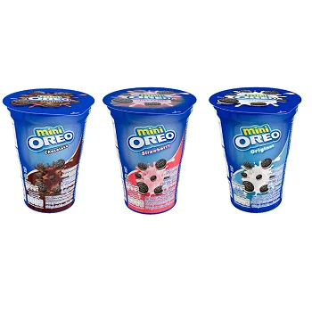 Biscuit Original Indonesia Sandwich Biscuit Mini Oreo Cup with Chocolate Strawberry Vanilla Cream Oreo