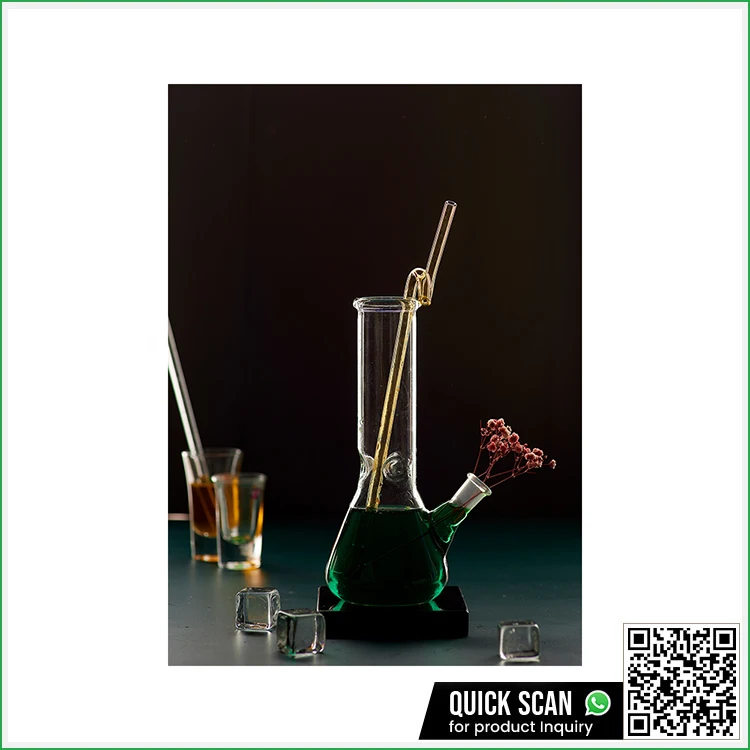 Best Quality New Design Glass Water Pipe Mocktail Glass Fancy Drinking Glassware for  Restaurant