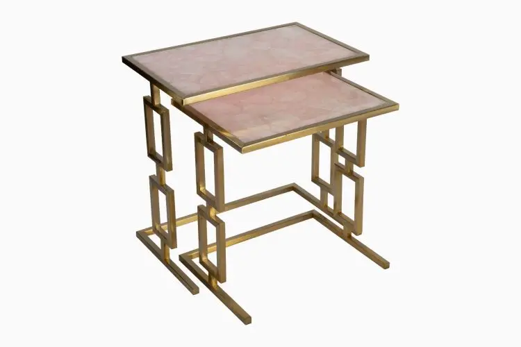 Luxury Home Furniture Aluminium New Design Metal Coffee Table Side Table Metal for Living Room Decoration Home Hotel Decor