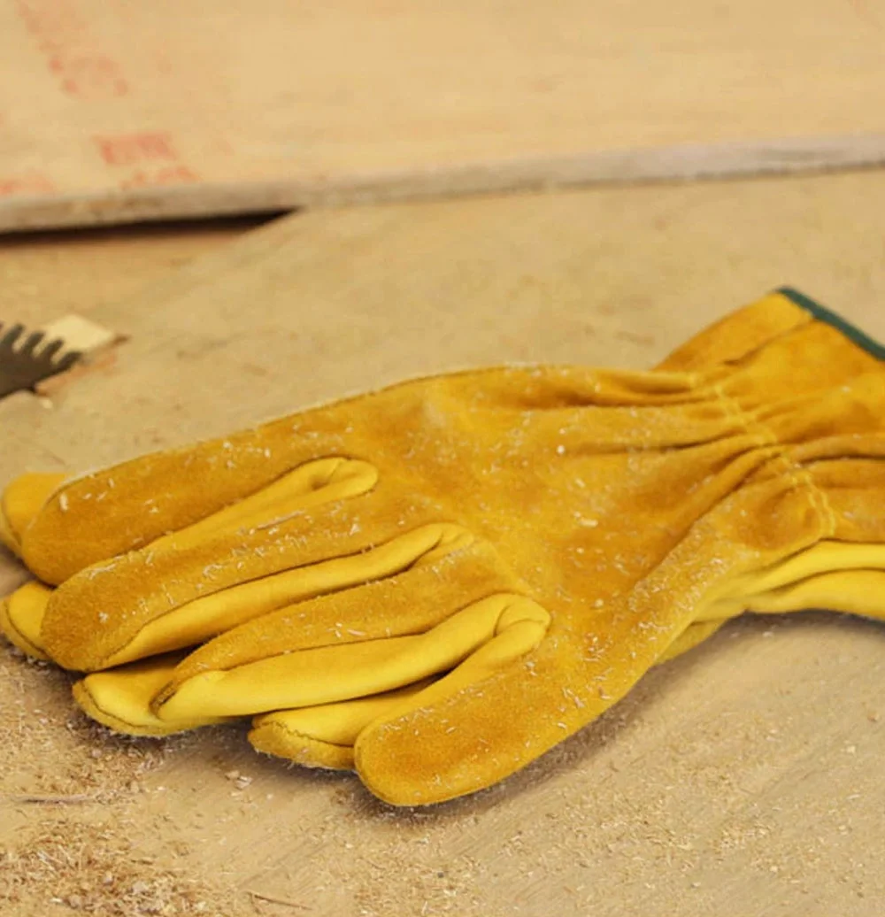 Men Work Gloves Soft Cowhide Driver Hunting Driving Farm Garden Welding Security Protection Safety Workers Mechanic Glove