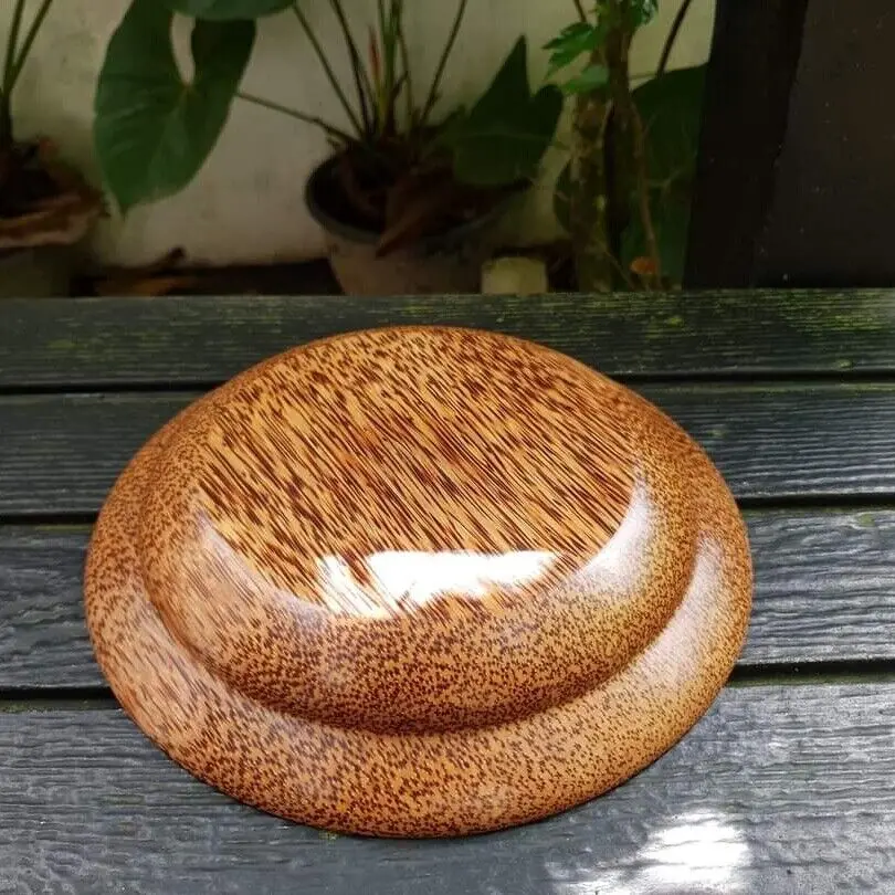 Nordic style coconut wood tableware dinner plates for catering wooden plate set modern zero waste dinnerware dishes