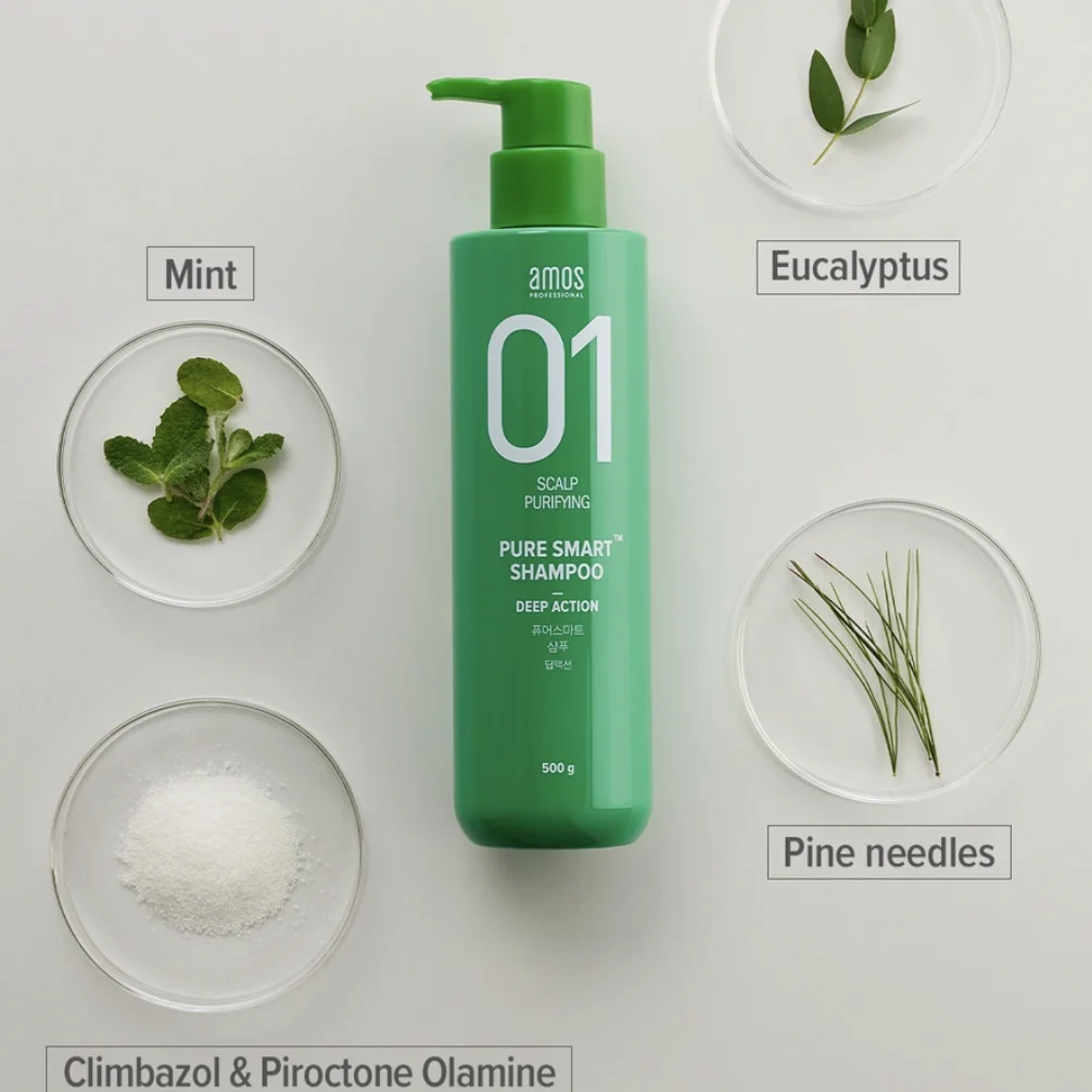 [AMOS PROFESSIONAL] NEW+ Pure Smart dandruff care Shampoo Deep Action 80ml [HOT KOREAN BRAND]