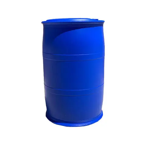 Пластиковая бочка с открытым верхом из полиэтилена HDPE 200 литров синий пластиковый барабан 55 галлонов железным обручем