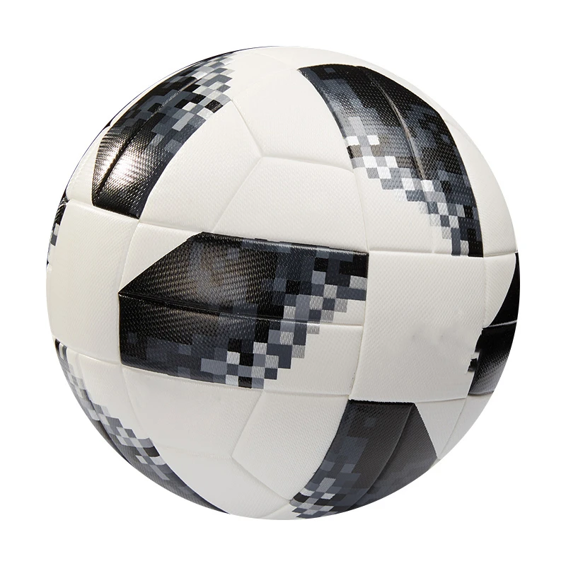 Good quality size 5 leather soccer balls Holographic Reflective Soccer ball Custom Logo Football