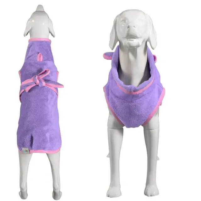 BambooLux Soft and Super Absorbent Dog Bathrobe