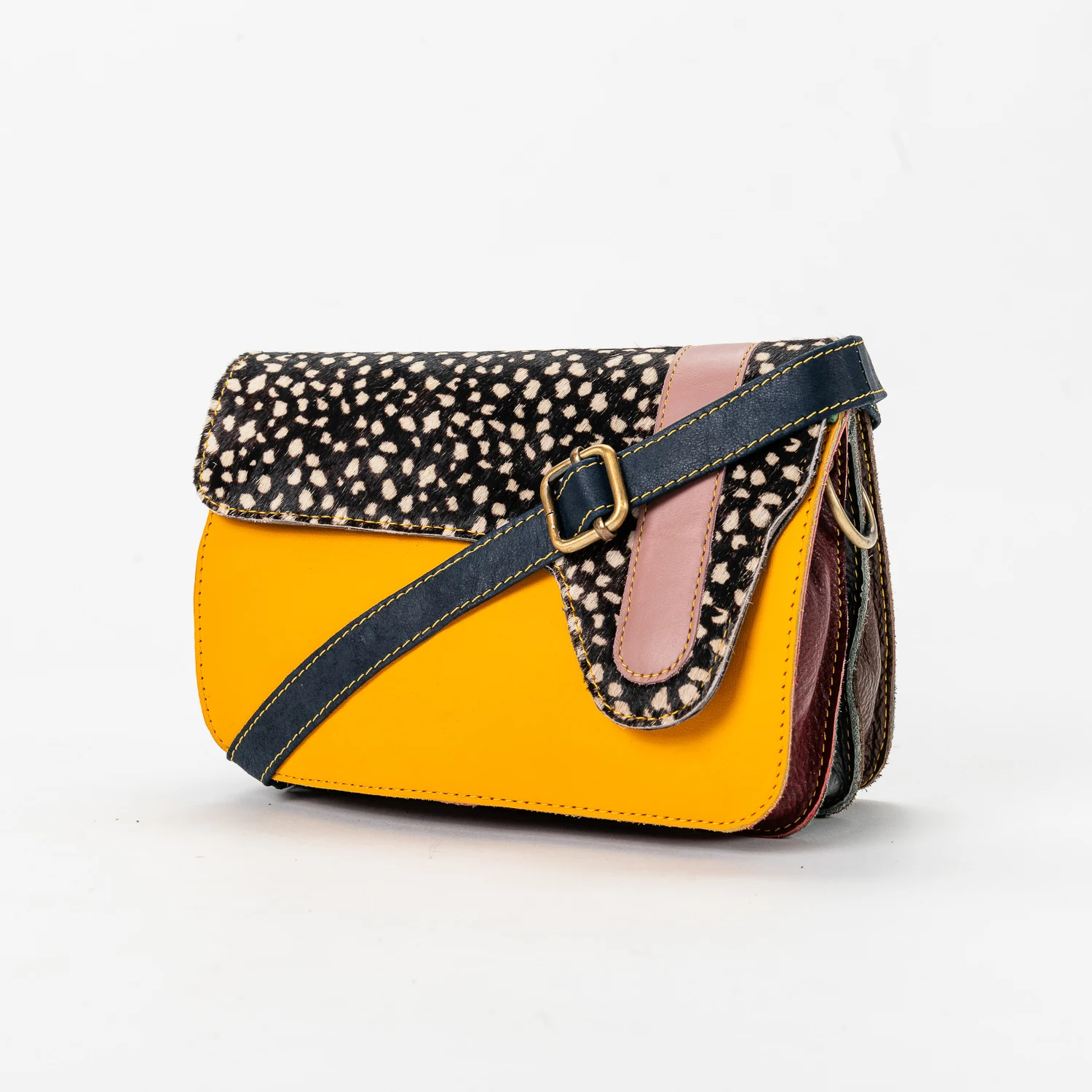 Стильная многоцветная женская сумка-мессенджер из переработанной кожи с уникальным животным принтом Новое поступление в западном стиле