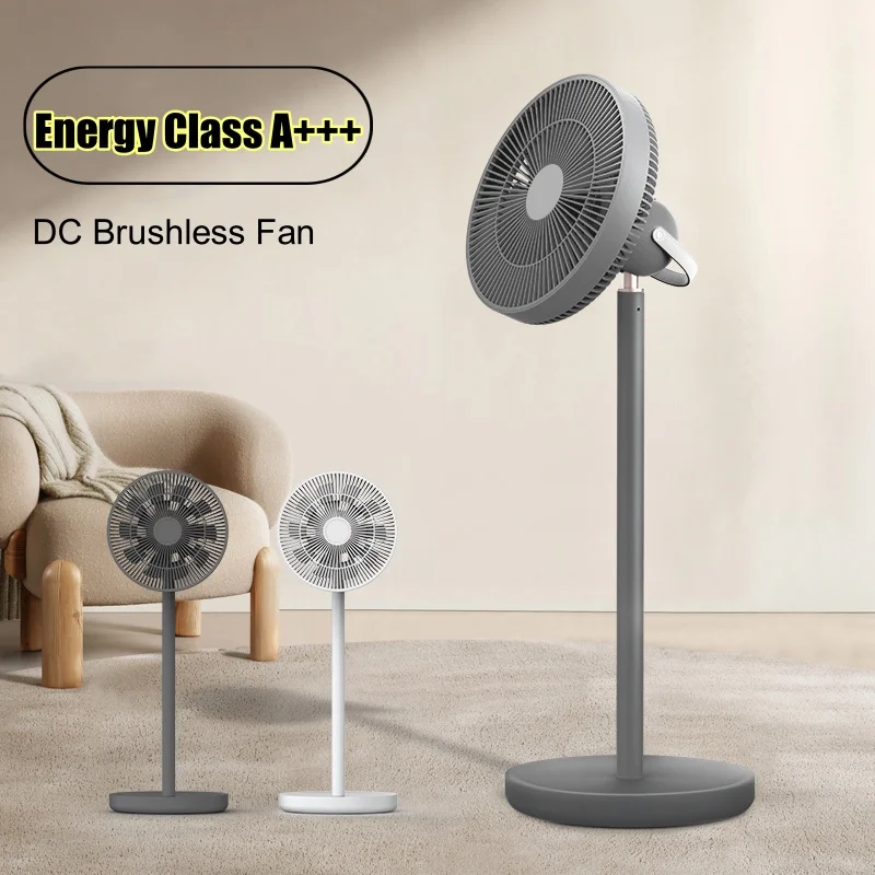 BLDC 13W Remote Control Floor Ultra Quiet Free Standing Ventilator Fan Air Circulator Oscillating Pedestal Fan For Bedroom