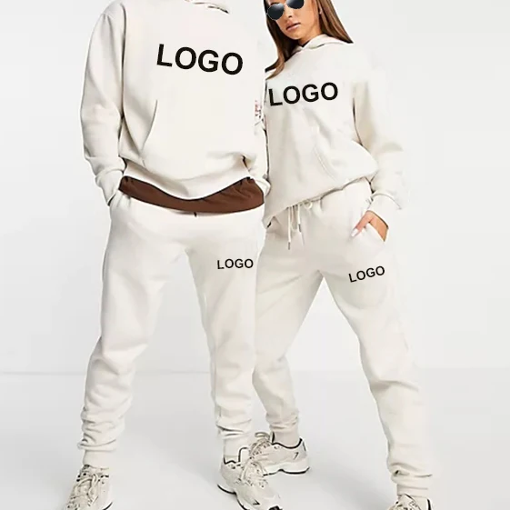High Quality fall fashion Streetwear Custom Private Label Sweat Suit Unisex Tracksuit Cotton Sweatsuits